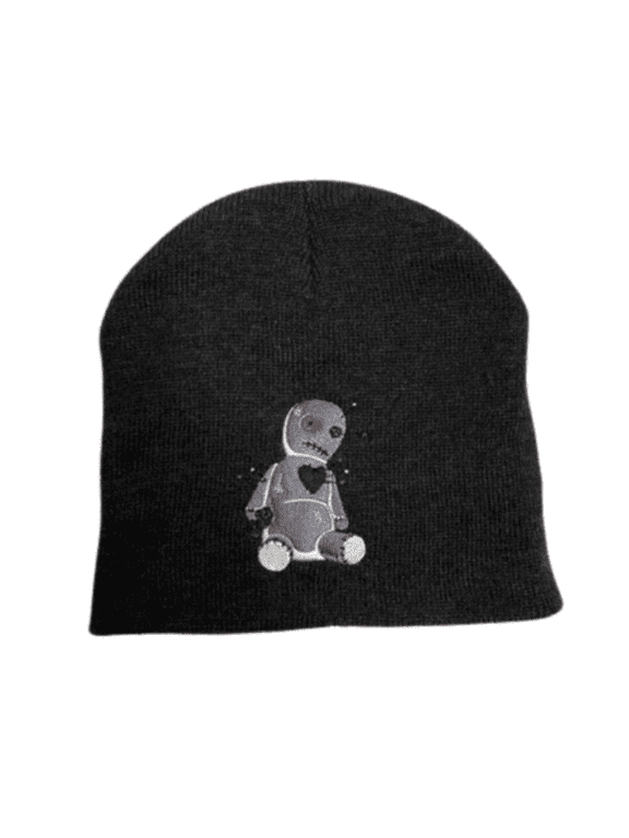 Beanie Hat Embroidered Voodoo Doll Design Beanie Hat Winter Hat Skull Cap Hats