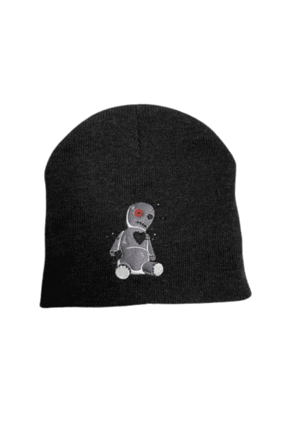 Beanie Hat Embroidered Voodoo Doll Design Beanie Hat Winter Hat Skull Cap Hats
