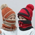 thumbnail image 1 of Beanie Hat,Fleece Lined Hat Scarves for Toddler Boy Girls Children, Winter Warm Knit Cap for Little Kids, 1 of 8