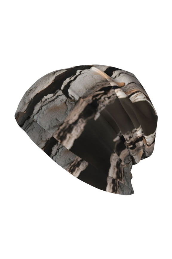 Beanie Hat Nature Tree Old Pine Bark Wood Hip-Hop Warm Skull Caps Unisex Baggy Beanie For Women