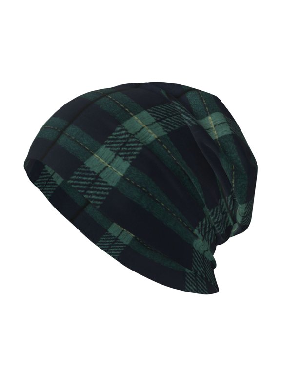 Beanie Hat Scottish Tartan Plaid Hip-Hop Warm Skull Caps Unisex Baggy Beanie For Women
