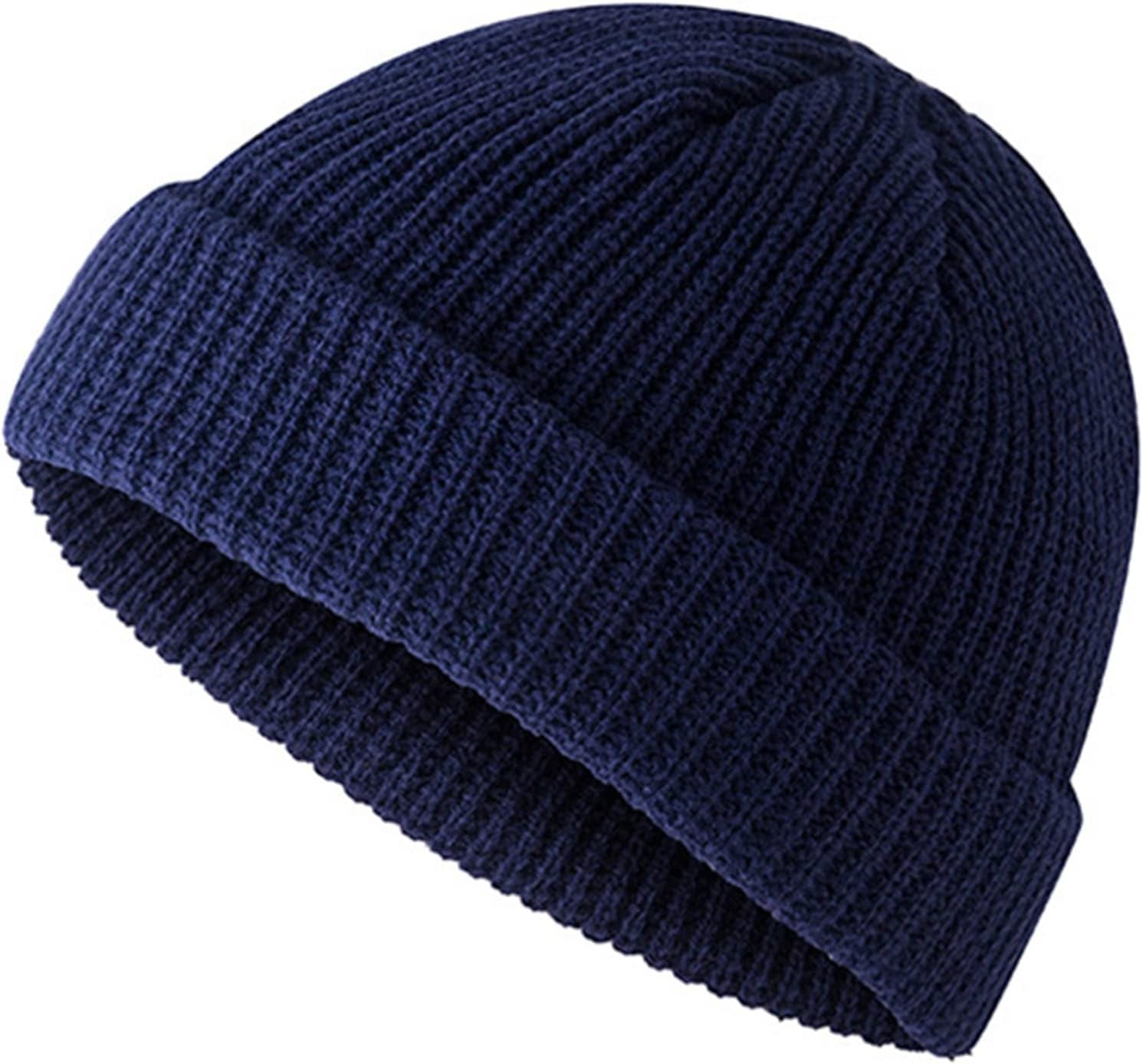 Navy blue fisherman beanie sale