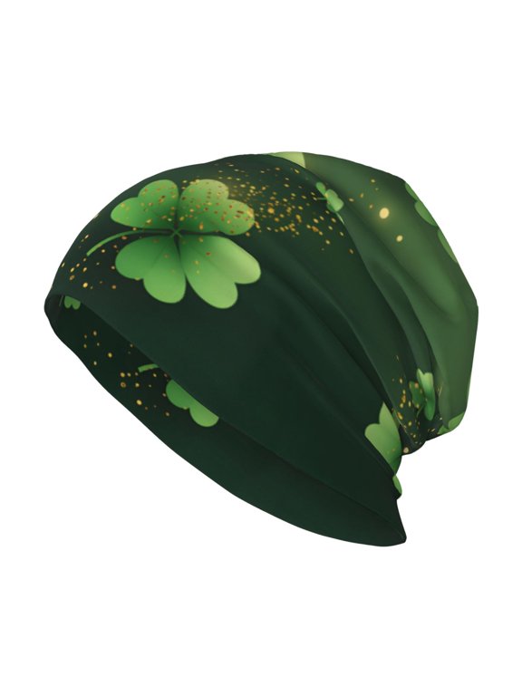 Beanie Hat St Patrick'S Day Pattern Hip-Hop Warm Skull Caps Unisex Baggy Beanie For Women