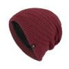 Beanie Hat for Men and Women Fall Winter Warm Print Ski Soft Cozy Knit Wool Slouchy Thick Skull Cap Hats for Gifts,Wine 4,One Size