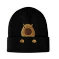 thumbnail image 1 of Beanie Hat for Women Men Funny Capybara Lover Christmas Birthday Decoration Embroidered Knit Gifts, 1 of 4
