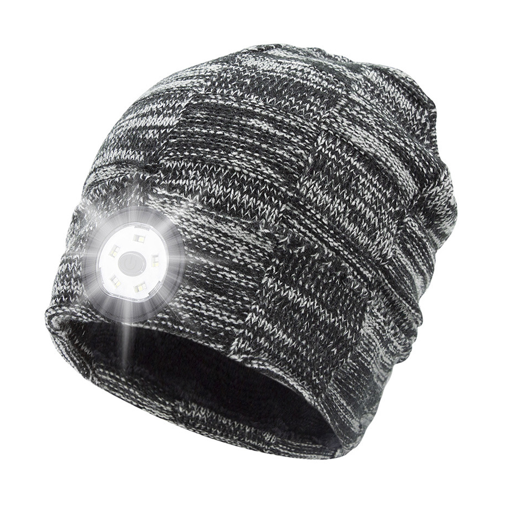 Beanie Hat with Light Gifts Headlamp Cap Unisex Winter Knit Lighted