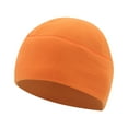 thumbnail image 1 of Beanie Hats, CQXIDFH Functional Fleece Thermal Hat, Breathable Outdoor Sports Cap, Warm Headwear for Running, Skiing, Cycling, Climbing and Motorcycling, Visor Hat (Orange, One Size), 1 of 3