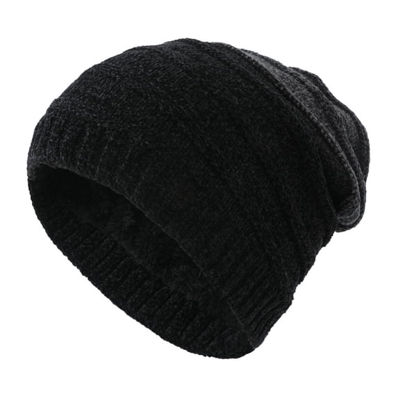Zwiiyzr Beanie Hats For Men Women Fleecet Winter Hats For Men Women Black
