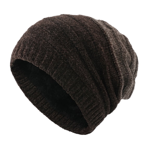 Zwiiyzr Beanie Hats For Men Women Fleecet Winter Hats For Men Women Coffee