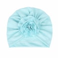 thumbnail image 1 of Beanie Hats Kids Large Flower Knot Donut Bow Beanie Turban Hat Cap Muslim Bonnet Headwrap Beanies Hats for Girl Boy 0-2 Years under $10, 1 of 2