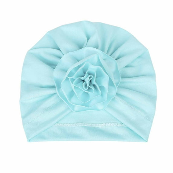 Beanie Hats Large Flower Knot Donut Bow Beanie Turban Hat Cap Muslim Bonnet Headwrap Beanies Hats for Girl Boy 0-2 Years under $10