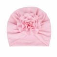 thumbnail image 1 of Beanie Hats Kids Large Flower Knot Donut Bow Beanie Turban Hat Cap Muslim Bonnet Headwrap Beanies Hats for Girl Boy 0-2 Years under $10, 1 of 2