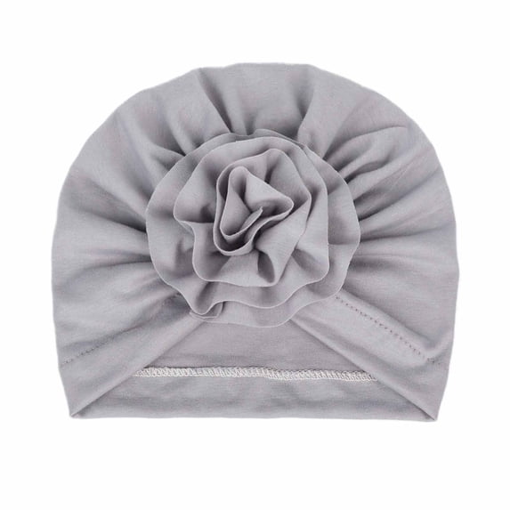 Beanie Hats Large Flower Knot Donut Bow Beanie Turban Hat Cap Muslim Bonnet Headwrap Beanies Hats for Girl Boy 0-2 Years under $10