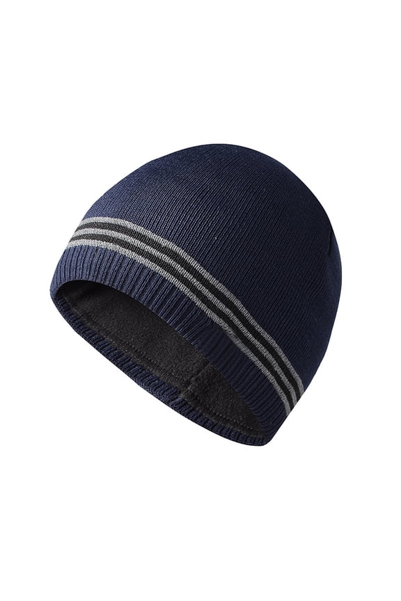 Unisex Beanie Vintage Knitted Beanie Casual Short Thread Hip Hop Hat Adult Men Female Street Cap Wool Cap Navy