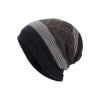 thumbnail image 1 of Beanie Hats for Men Women Knit Winter Fall Warm Skull Stocking Caps for Guys Striped Snow Hat Heated Cuffed Beanie for Gifts,Navy 1,One Size, 1 of 5