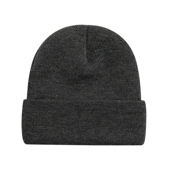 Beanie Hats for Men Women Slouchy Beanie Hats Winter Knit Cuffed Beanie Soft Hat(Dark Gray)