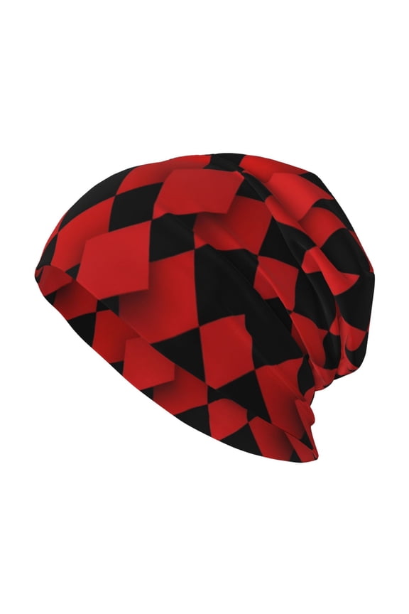 Beanie Hip-Hop Running Beanie Hat Adult Harlequin Art Skull Cap For Men Women