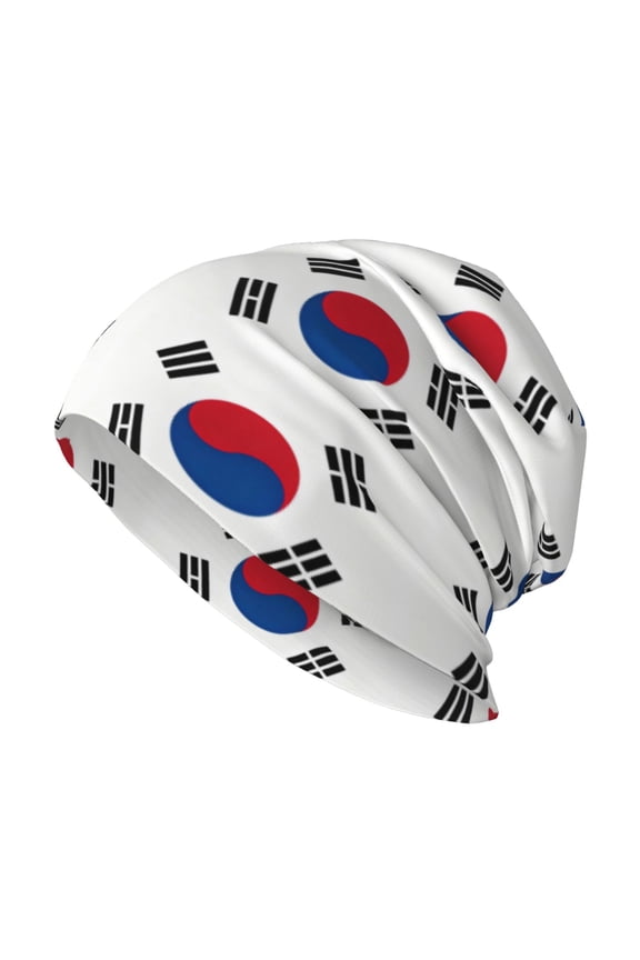Beanie Hip-Hop Running Beanie Hat Adult Korean Flag Skull Cap For Men Women