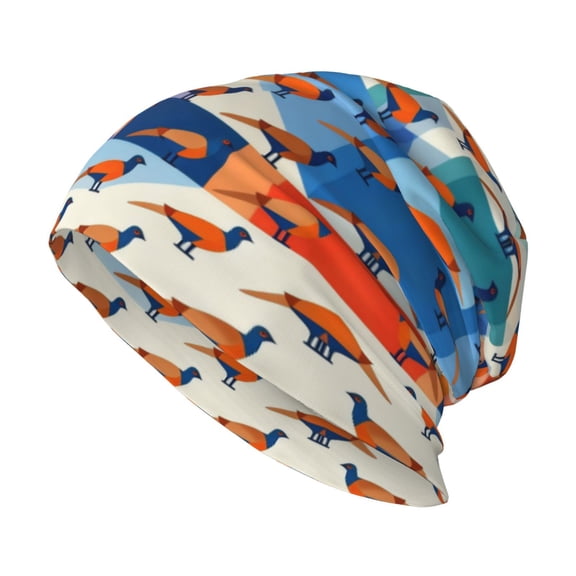 Beanie Hip-Hop Running Beanie Hat Adult Pheasant Art Pattren Skull Cap For Men Women