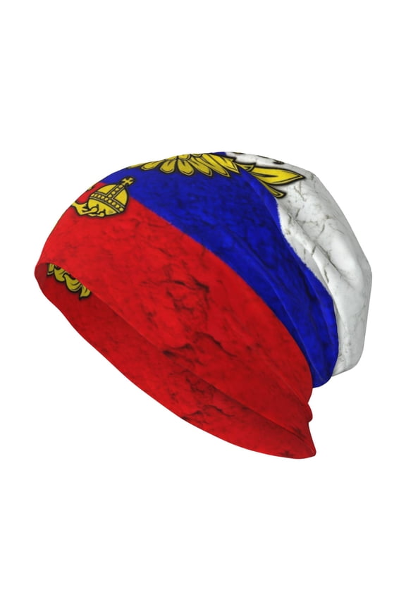 Beanie Hip-Hop Running Beanie Hat Adult Retro Russian Flag Skull Cap For Men Women