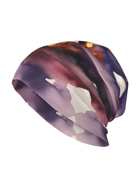 Beanie Hip-Hop Running Beanie Hat Adult Soccer-Flame Splashing Skull Cap For Men Women