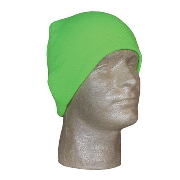 Beanie Knit Cap, Fluorescent Green