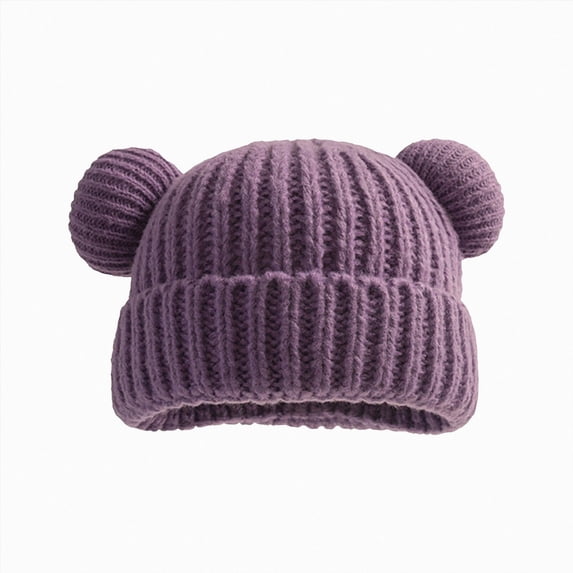 Beanie Knit Hats Baby Hats Cute Bear Ears Toddler Cotton Lined Newborn Girls Boys Warm Knitted Winter Hat Boys Girls Ski Cap