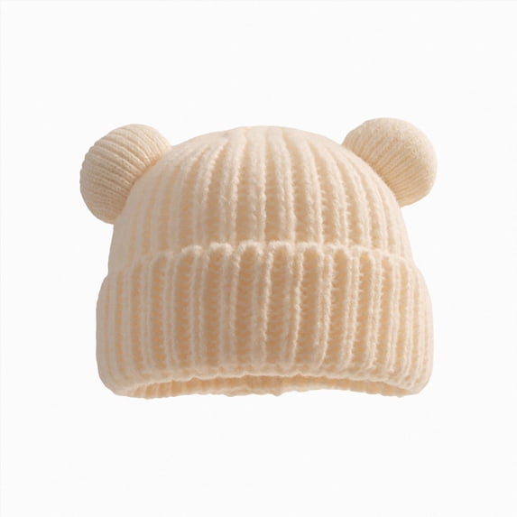 Beanie Knit Hats Baby Hats Cute Bear Ears Toddler Cotton Lined Newborn Girls Boys Warm Knitted Winter Hat Boys Girls Ski Cap