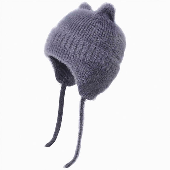 Beanie Knit Hats Childrens Hat Cute Cat Ears Boys And Girls Baby Outdoor Warm Plush Ear Pullover Hat