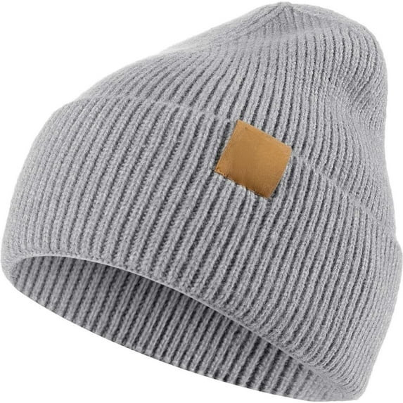 Beanie Men Slouchy Knit Skull Cap Warm Stocking Hats Guys Women Striped Winter Beanie Hat Cuffed Plain Hat