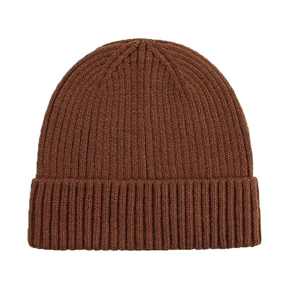 Beanie for Men Women Cute Hats Beanie Hat Running Hat Elasticity Soft Cycling Cap Cable Knit Beanie Skull Cap Winter Knitted Hat Lined Beanie Stocking Cap Indoors and Outdoors Ski Hat Brown One Size
