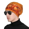 thumbnail image 1 of Beanie for Men and Women, Halloween Cute Pumpkin (3) Cozy Winter Hat Beanies Hats Skull Cap, Soft Cool Knit Hats for Women Men Men's Skullies & Beanies, 1 of 5