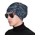 thumbnail image 1 of Beanie for Men and Women, Merry Christmas Winter Leaves Cozy Winter Hat Beanies Hats Skull Cap, Soft Cool Knit Hats for Women Men Men's Skullies & Beanies, 1 of 5