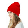 thumbnail image 1 of Beanie for Men Women Skull Cap Soft Ski Hat Slouchy Beanie Hats Warm Winter Caps Winter Knit Caps Soft Ski Hat Unisex Fleece Lined Beanie Winter Hat Beanies Sleep Hats Red, 1 of 8