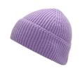 thumbnail image 1 of Beanie for Men Women Stocking Cap Winter Knitted Hat Lined Beanie Skull Cap Crochet Skull Cap Bonnet for Sleeping Winter Hats for Women Cable Knit Beanie Wool Hat Warm Hat Beanie Hat Purple One Size, 1 of 4