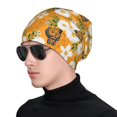 thumbnail image 1 of Beanie for Men and Women, White Floral and Butterflies Cozy Winter Hat Beanies Hats Skull Cap, Soft Cool Knit Hats for Women Men Men's Skullies & Beanies, 1 of 5