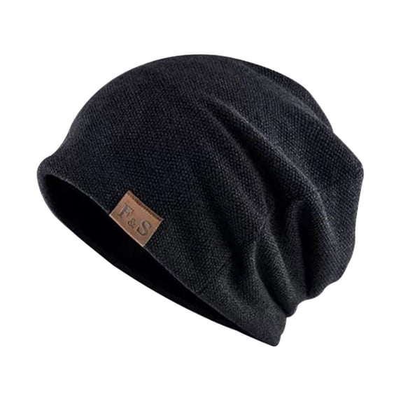 Beanie Sleep Cap Wool Hat Lightweight Beanie Ski Hat Cotten Blend Cycling Cap Bonnet for Sleeping Slouchy Beanie Bonnet for Men Elasticity Soft Satin Skull Cap Beanie for Men Women Black One Size