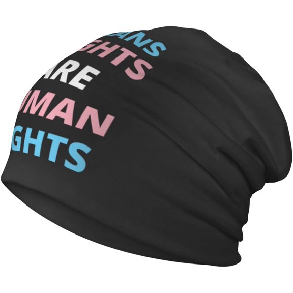 Beanie,Trans Rights are Human Rights LGBT Beanie Hat Men Skull Cap Woman Hedging Head Hat Beanie Knit Hats Black