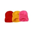 thumbnail image 1 of Beanie Visor 3-Pack  - Red, Gold, Pink, 1 of 3