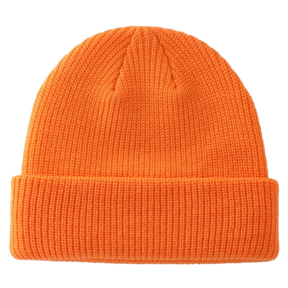 Beanie for Men, Beanie Hat Knit Ski Cap Fisherman Beanie for Men, Home Prefer Mens Winter Hats, Winter Hats Thick Knit Cuff Beanie Cap, Orange