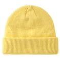 thumbnail image 1 of Beanie for Men, Beanie Hat Knit Ski Cap Fisherman Beanie for Men, Home Prefer Mens Winter Hats, Winter Hats Thick Knit Cuff Beanie Cap, Yellow, 1 of 8
