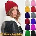 thumbnail image 1 of Beanie for Men Women Cuffed Cap Soft Slouchy Beanie Winter Knit Hats Fisherman Beanie Skull Cap Unisex Daliy Beanie, 1 of 8
