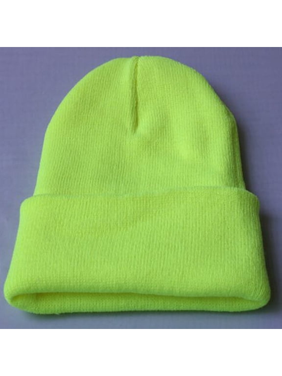 Beanie for Men Women Cuffed Thick Knitted Unisex Winter Hat Fleece Lined Beanies Soft Warm Ski Stocking Cap Green One Size