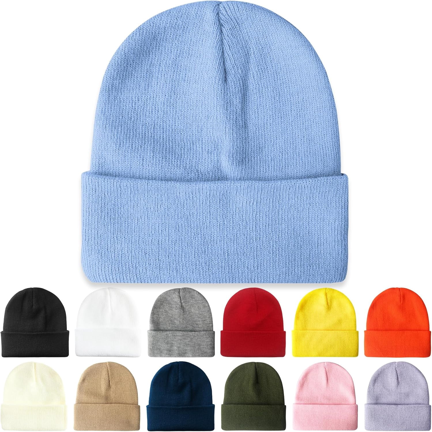 Beanie Headscarf For Hair Loss 4 Pack Slip-On Pre-Tied Head 
