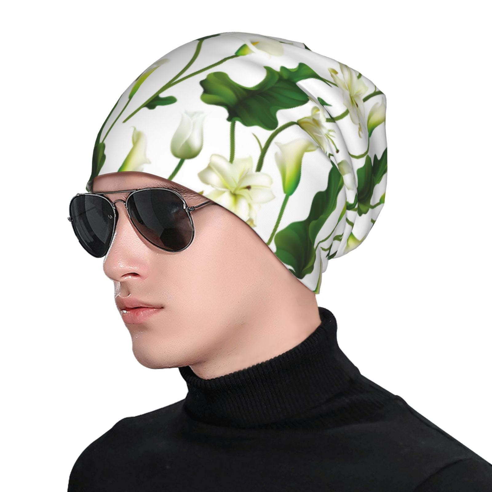 Beanie for Men and Women, Calla Lily Flowers Bloom Soft Winter Hat