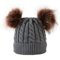 thumbnail image 1 of Beanie for Women Beanie for Men Cotton Lined Boys Girls Hat Cap Hat Knitted Kids Pom Winter Toddler Hat Baby Hats, 1 of 7