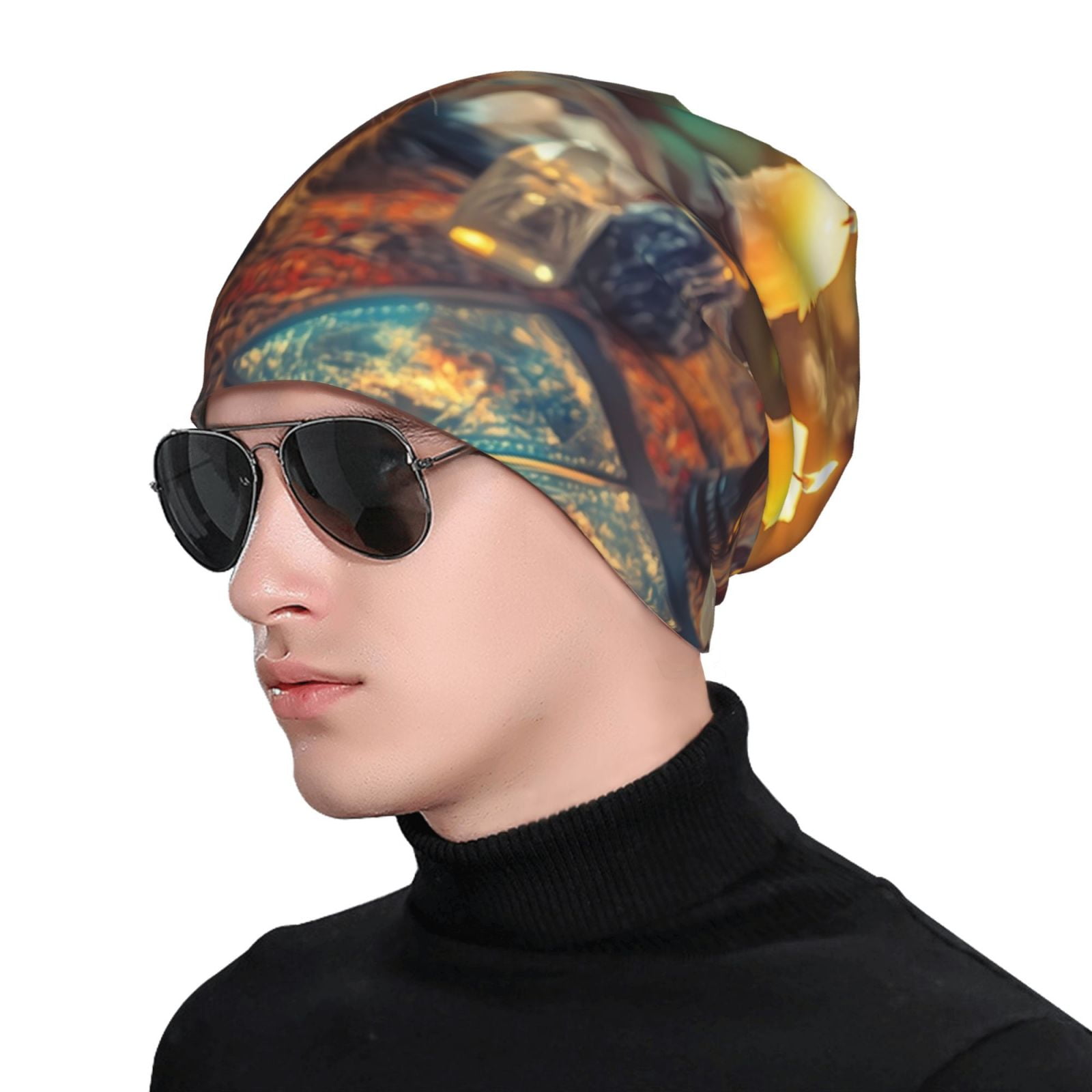 Beanie for Women Men, Halloween Mysterious Cat Soft Beanie Hats Winter ...
