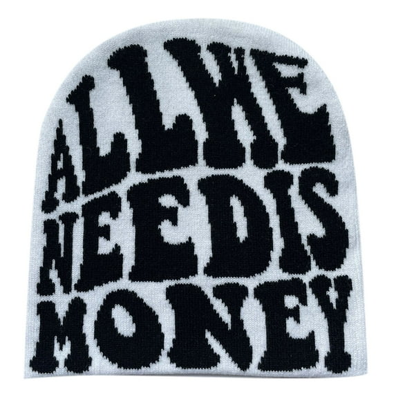 Beanie for Women Winter Beanie Men's and Women's Jacquard Hat Letter Hat Warm Adult Knitted Hat