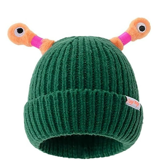 Beanie for Women! Yigetop Parent Child Cute Glowing Little Knit Hat Funny Handmade Hat with Big Eye Can Be Stretched Cute Beanies Army Green One Size