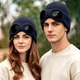 thumbnail image 1 of Beanie with Goggle Knitted Ski Hat Boggle Fall Outfits for Man & Women, 1 of 6